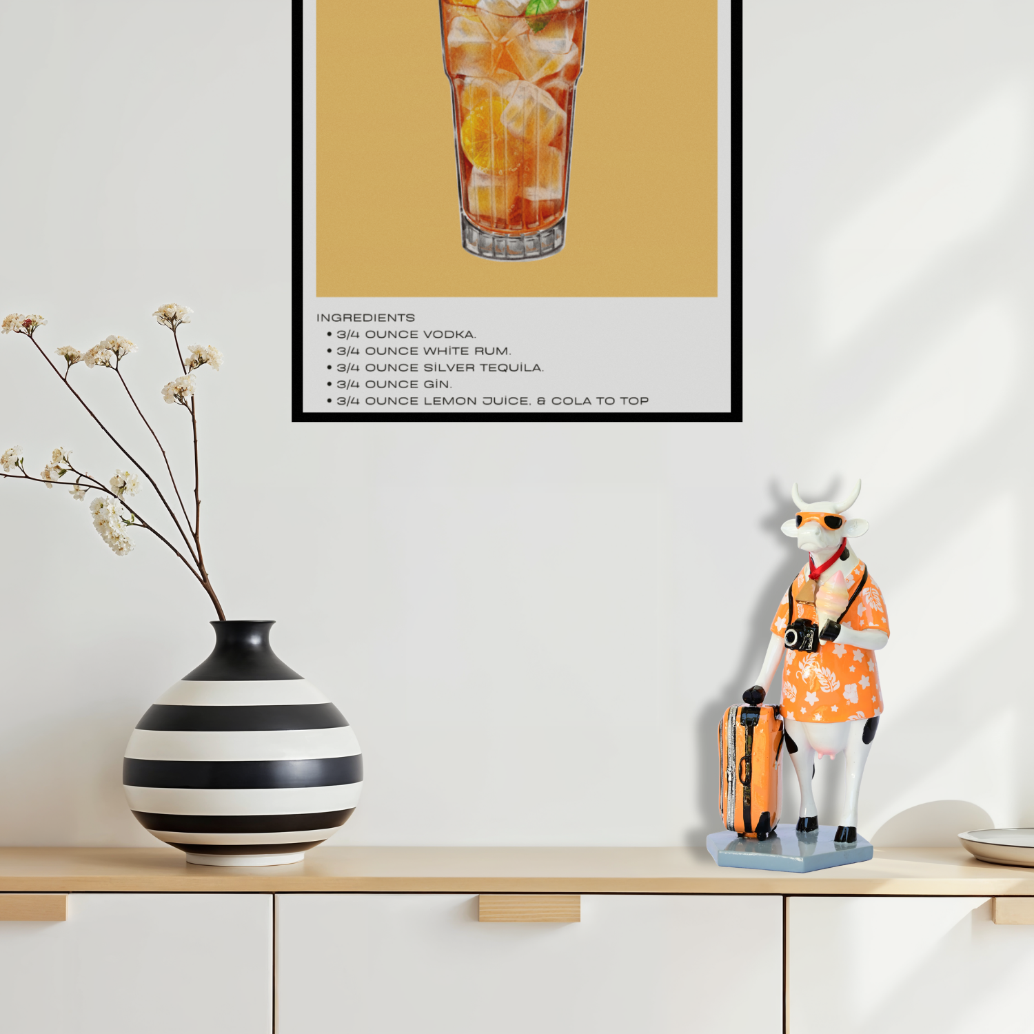 Vacation Cow - El Yapımı İnek Figürü