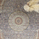 Varamin Madalyon Desenli İpek Halı 305X414 Cm