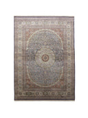 Varamin Madalyon Desenli İpek Halı 305X414 Cm