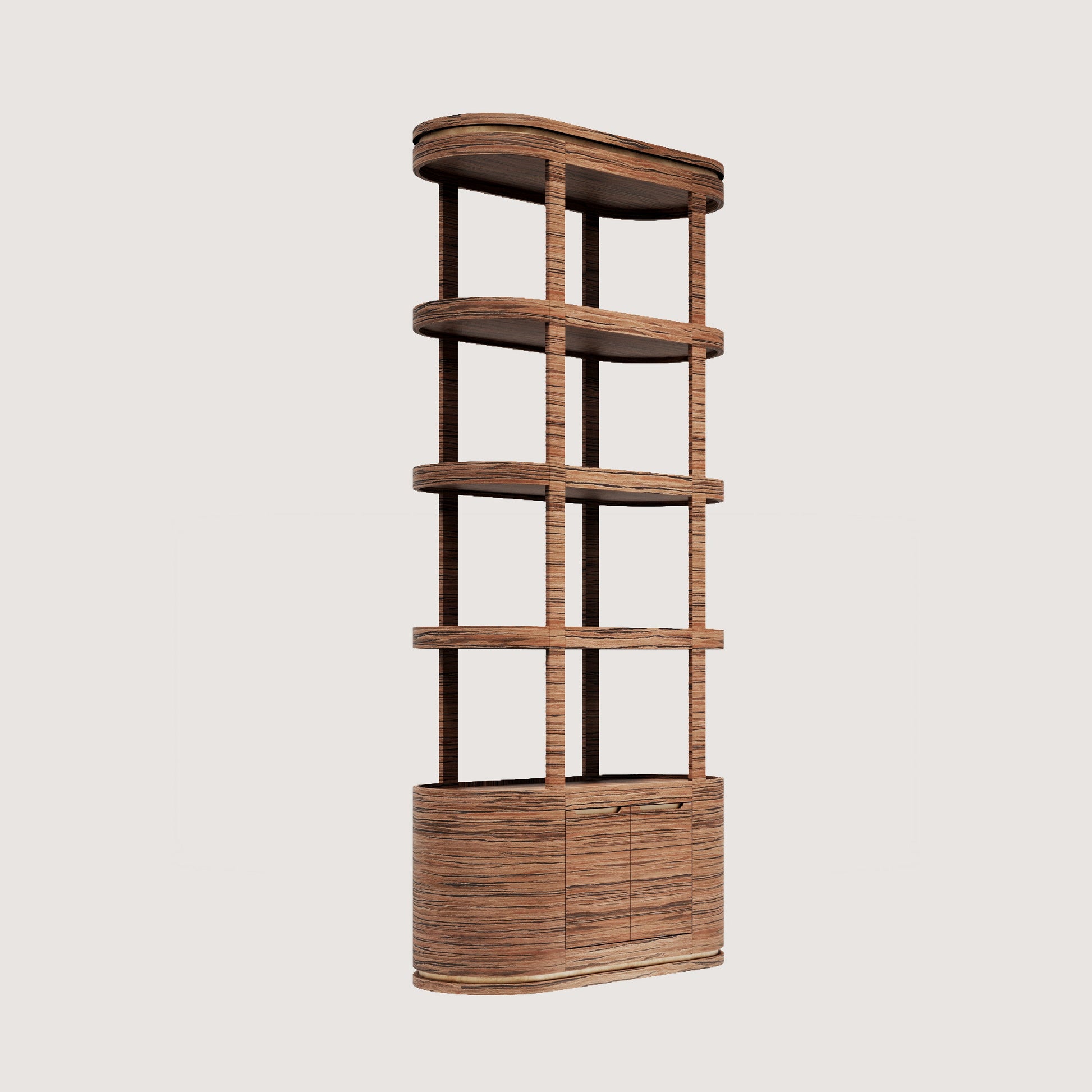 Vegas Japanese Cedar Dolaplı Kitaplık Mid