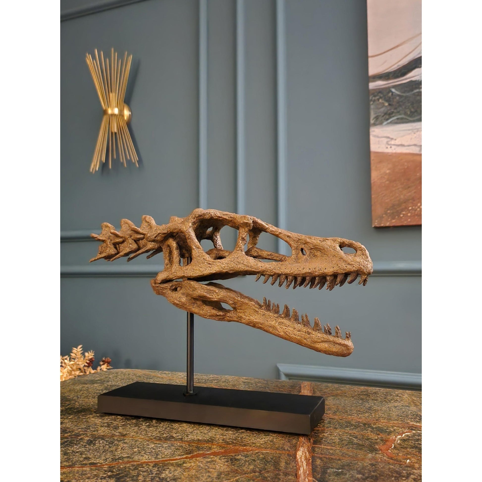 Velociraptor Fosil Heykeli (Omurgalı)