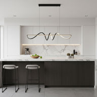 Velox Akışkan Çizgili Lineer Led Sarkıt Aydınlatma - 120 Cm-Sarkıt Aydınlatma-Voxlamp-2700 Kelvin-Siyah-NowShopFun