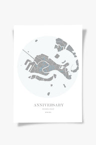 Venice Şehir Haritası Poster-Poster-ODA.products-30x40-Çerçevesiz-NowShopFun