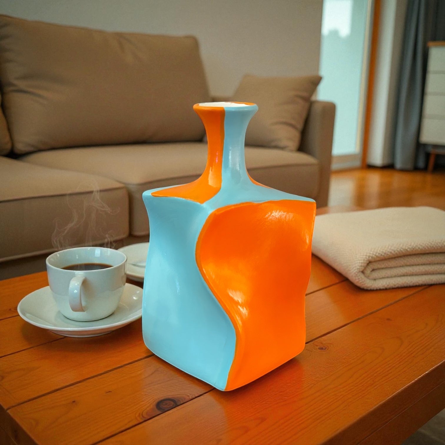 Venu İKi Renk Seramik Vazo