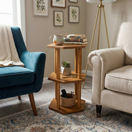 Vera 3 Katlı Altıgen Yan Sehpa-Yan Sehpa-Furnirem-Medium-NowShopFun