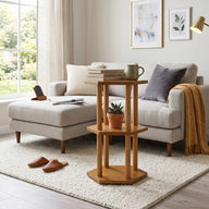 Vera 3 Katlı Altıgen Yan Sehpa-Yan Sehpa-Furnirem-Medium-NowShopFun
