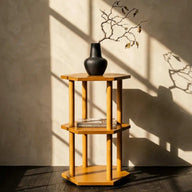 Vera 3 Katlı Altıgen Yan Sehpa-Yan Sehpa-Furnirem-Medium-NowShopFun