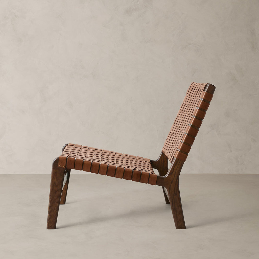 Verona Deri Detaylı Ahşap Berjer