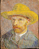 Vincent Van Gogh - Hasır Şapkalı Otoportre Fine Art Baskı