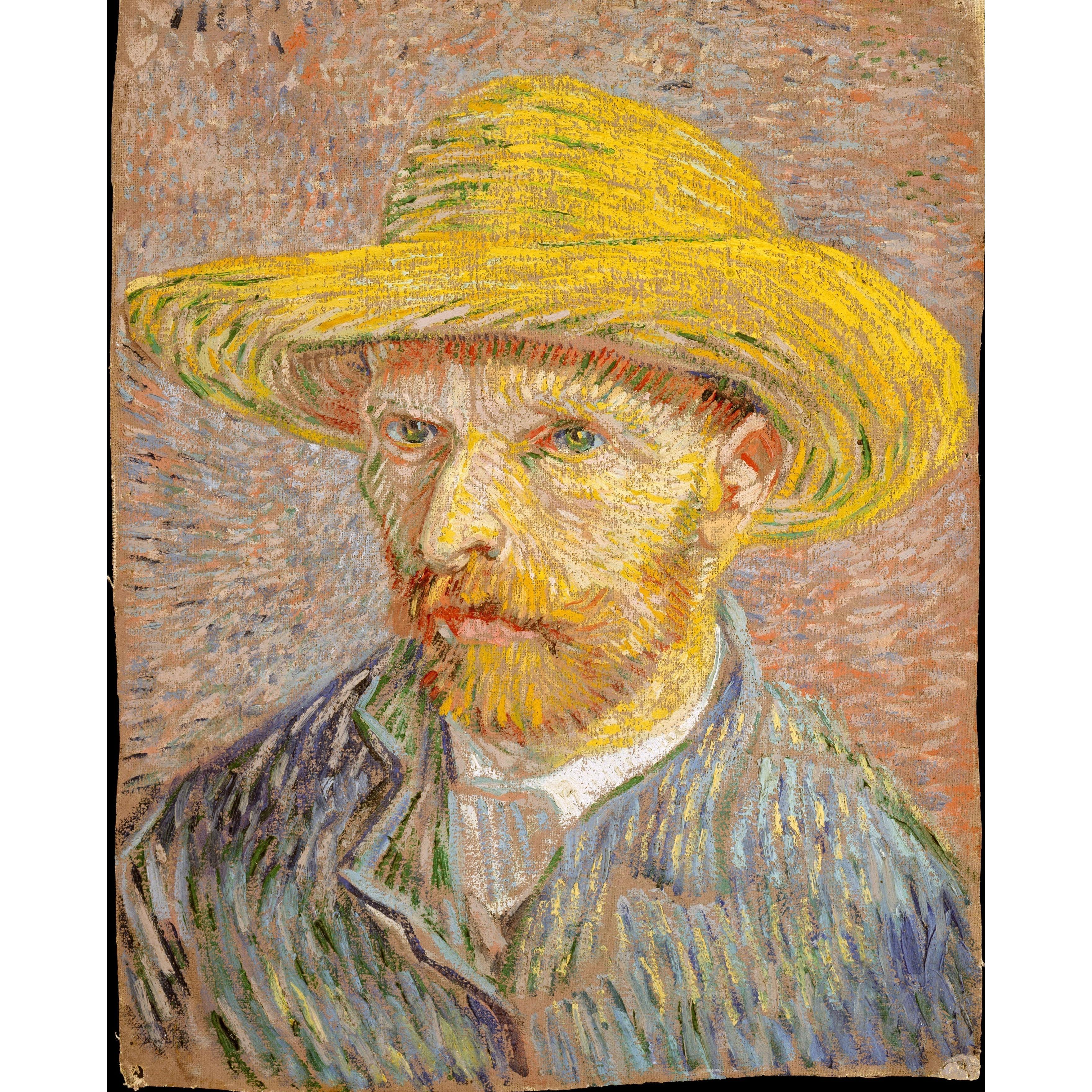 Vincent Van Gogh - Hasır Şapkalı Otoportre Fine Art Baskı