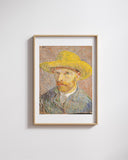 Vincent Van Gogh - Hasır Şapkalı Otoportre Fine Art Baskı