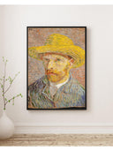 Vincent Van Gogh - Hasır Şapkalı Otoportre Fine Art Baskı
