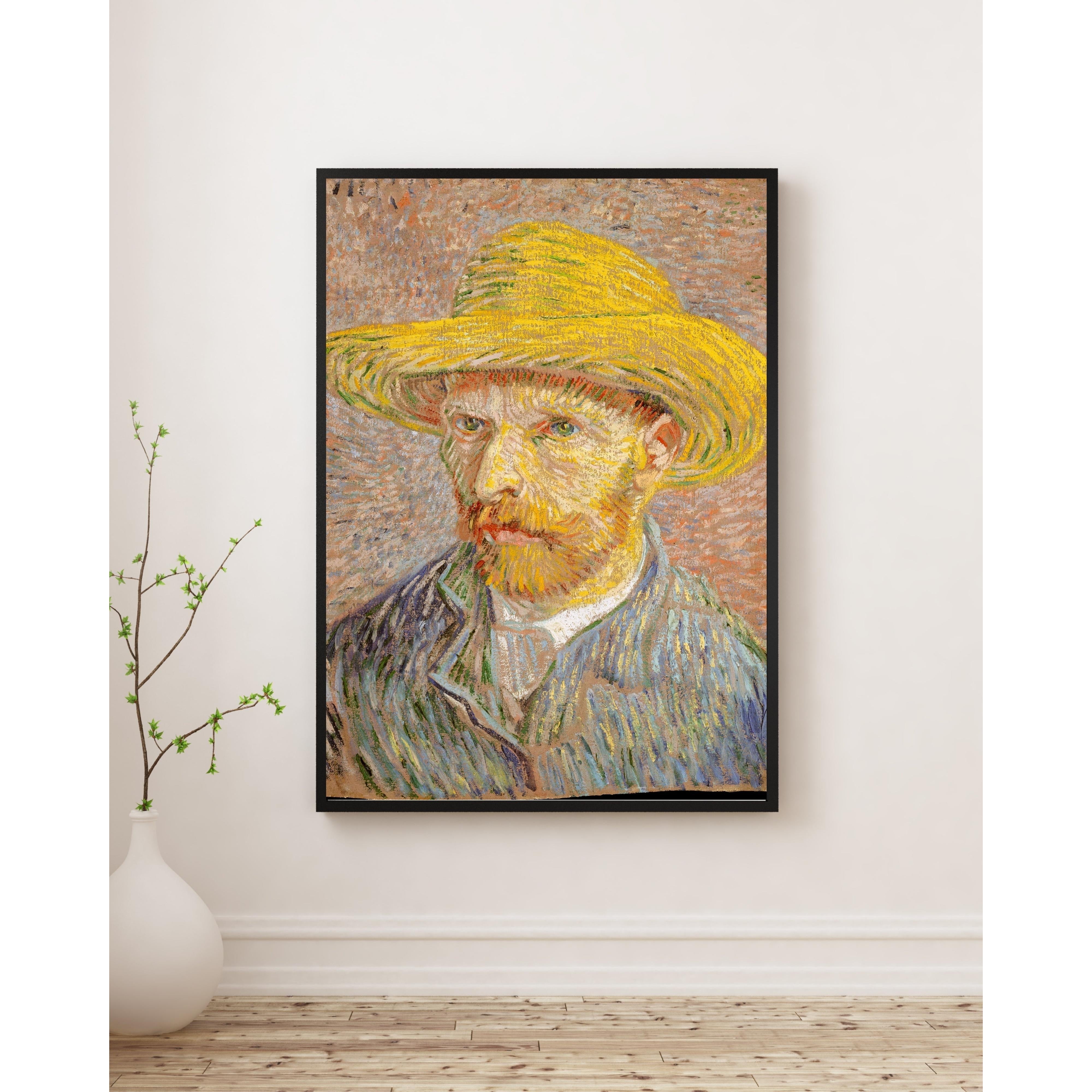 Vincent Van Gogh - Hasır Şapkalı Otoportre Fine Art Baskı