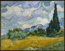 Vincent Van Gogh - Selvi Ağaçlı Buğday Tarlası Fine Art Baskı