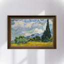 Vincent van Gogh - Selvi Ağaçlı Buğday Tarlası poster