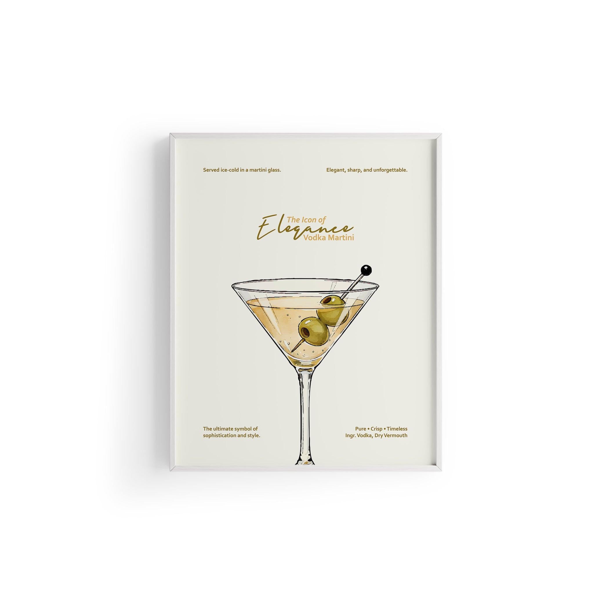 Vodka Martini Kokteyl Posteri
