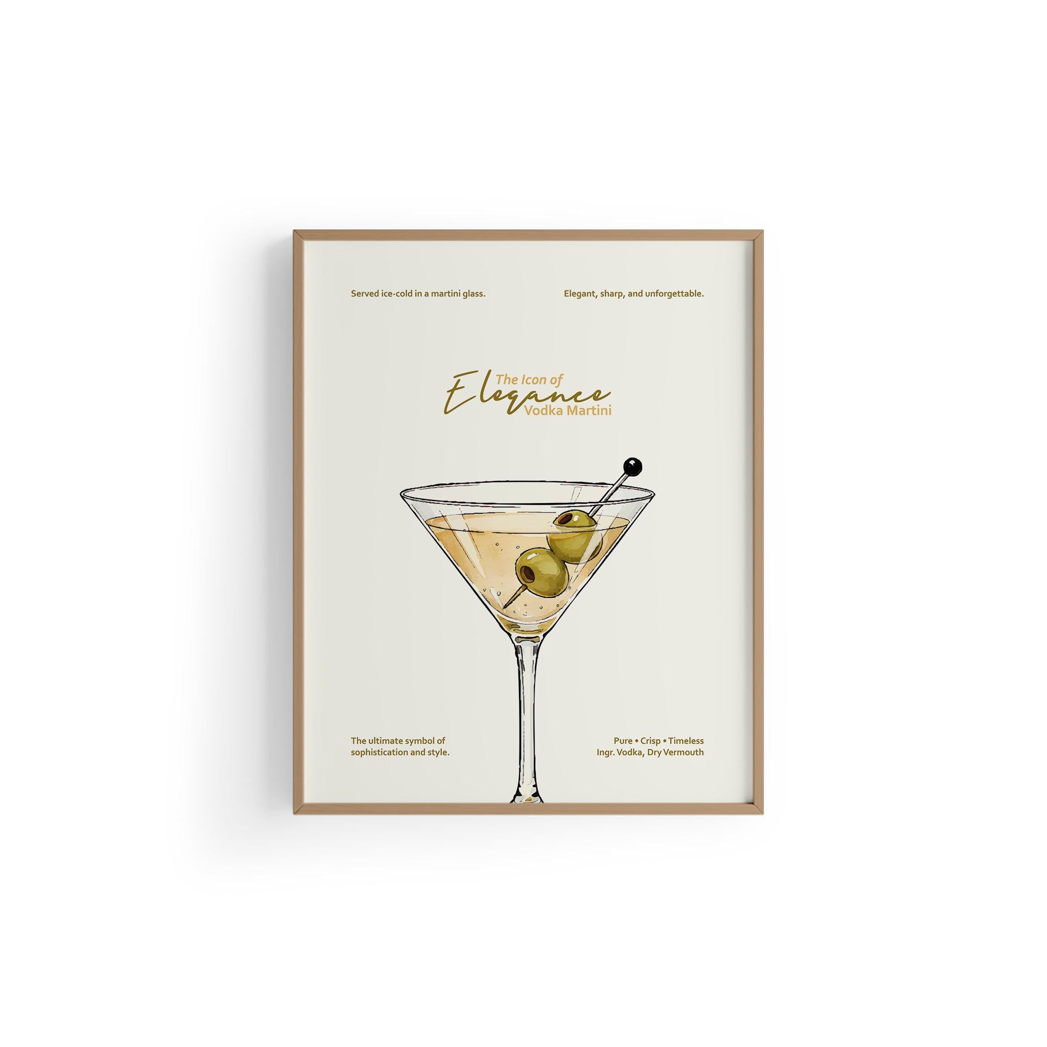 Vodka Martini Kokteyl Posteri