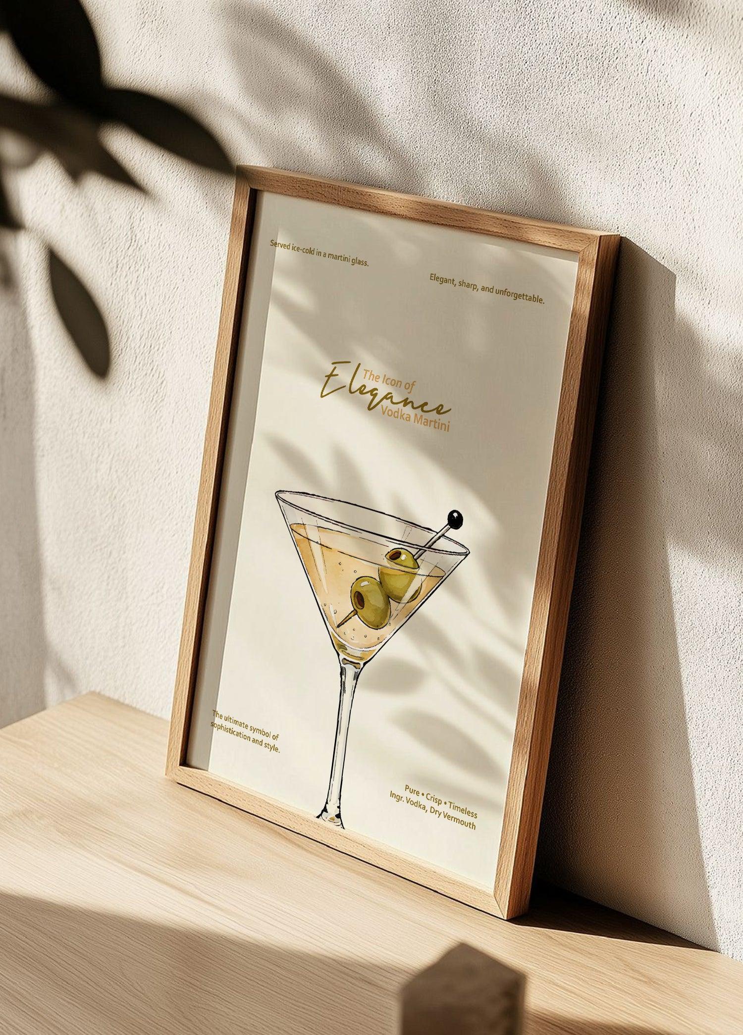 Vodka Martini Kokteyl Posteri