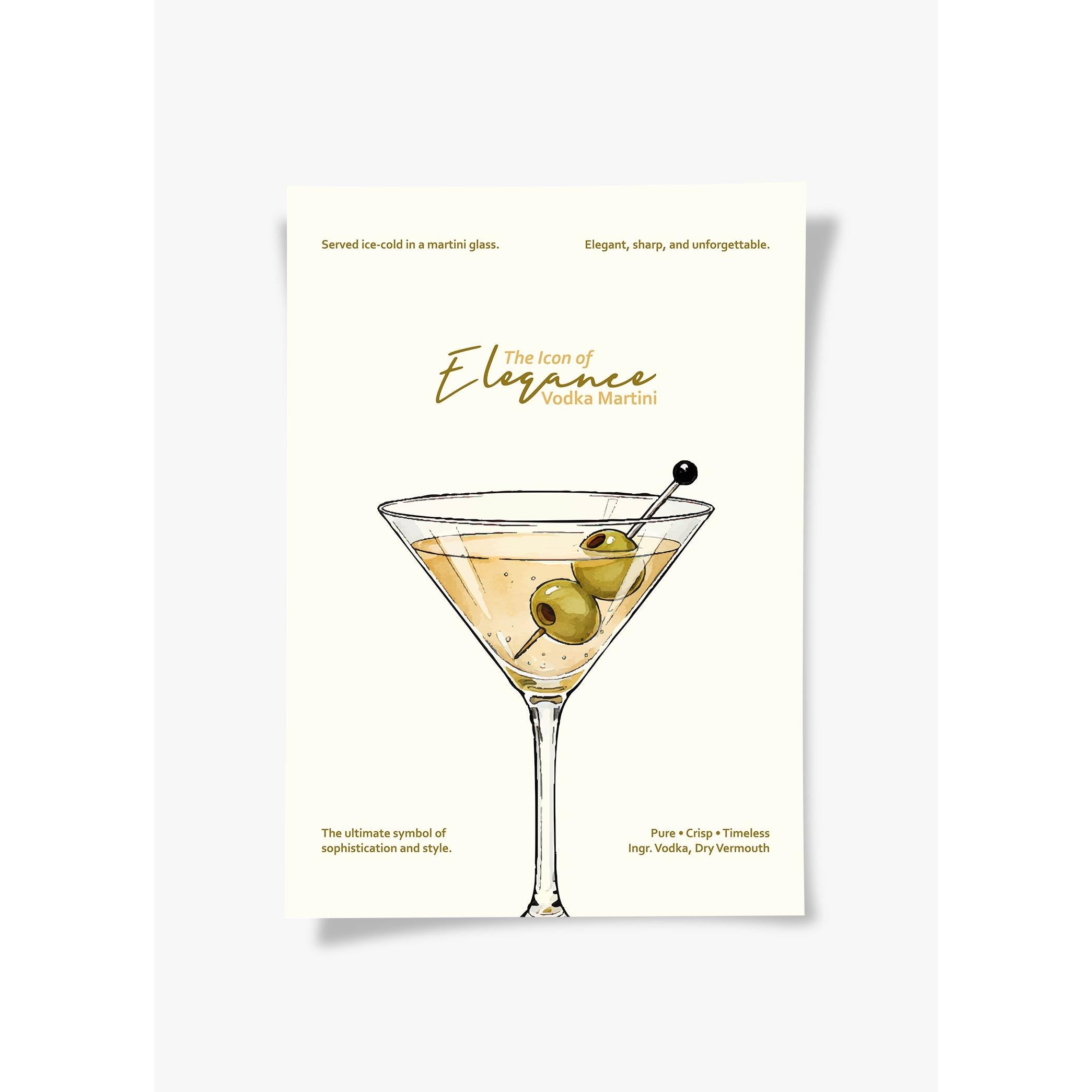 Vodka Martini Kokteyl Posteri