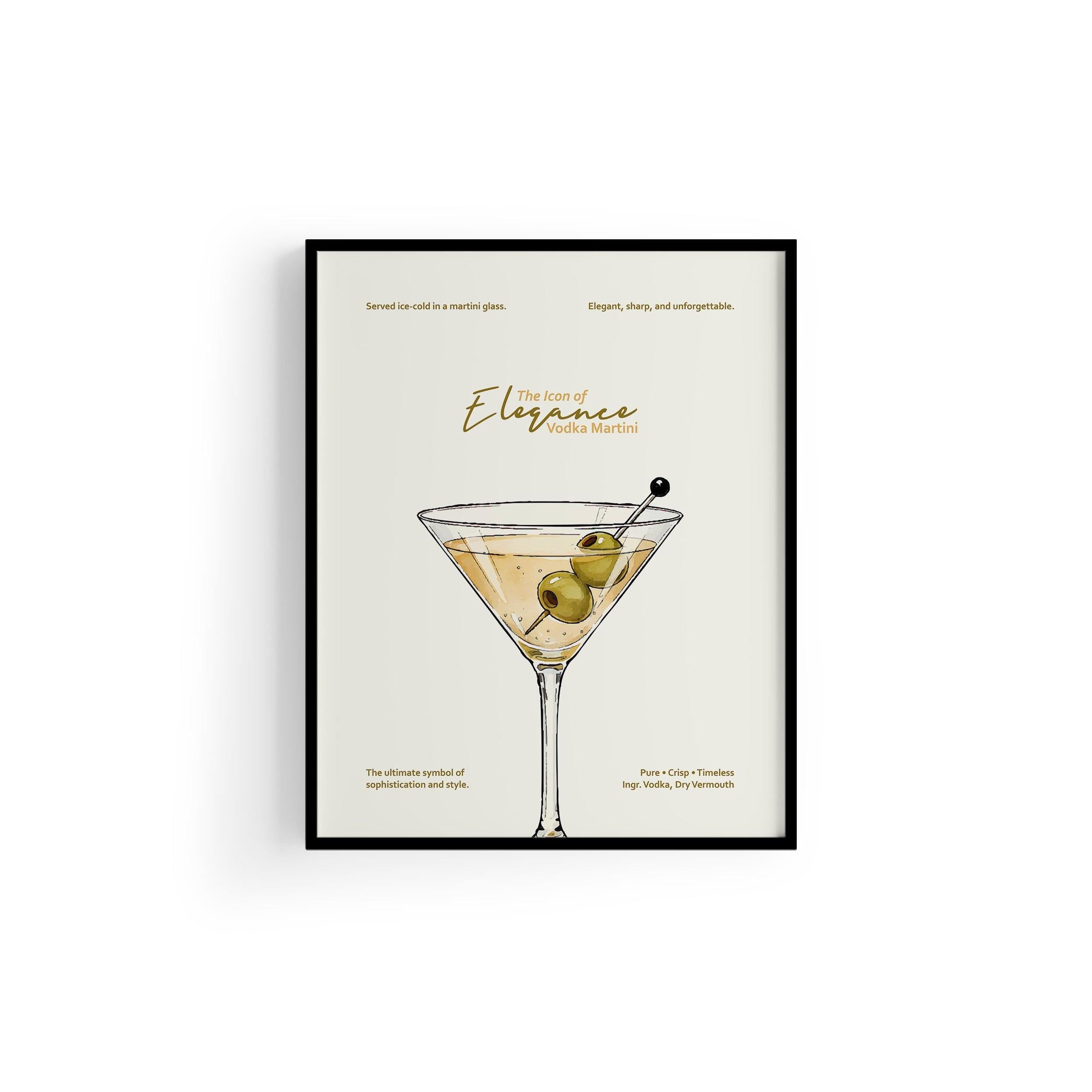 Vodka Martini Kokteyl Posteri