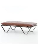 Volga Deri Metal Bench Puf