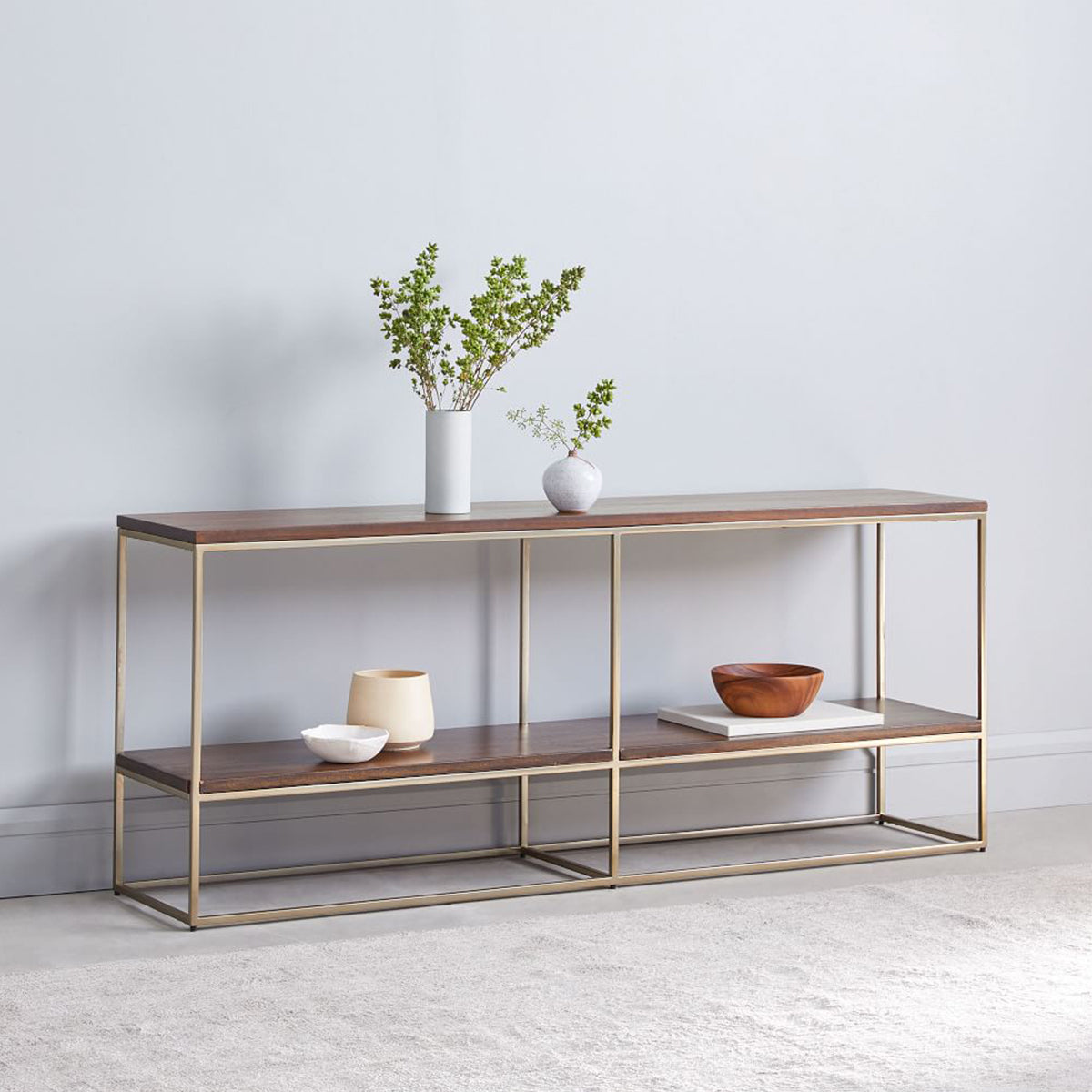 Walg Metal Ahşap Konsol Tv Ünitesi