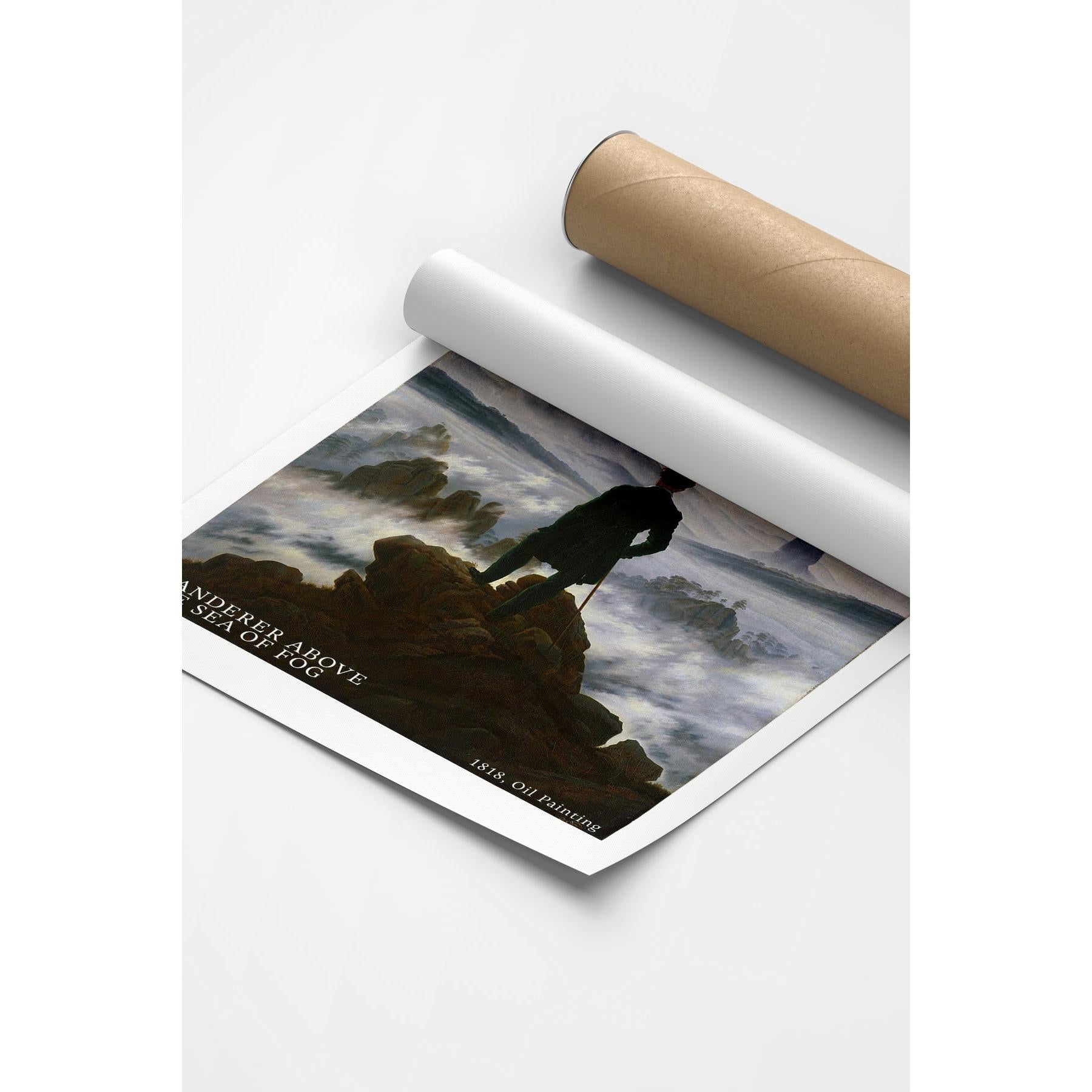 Wanderer Above The Sea Of Fog Caspar David Friedrich Baskı