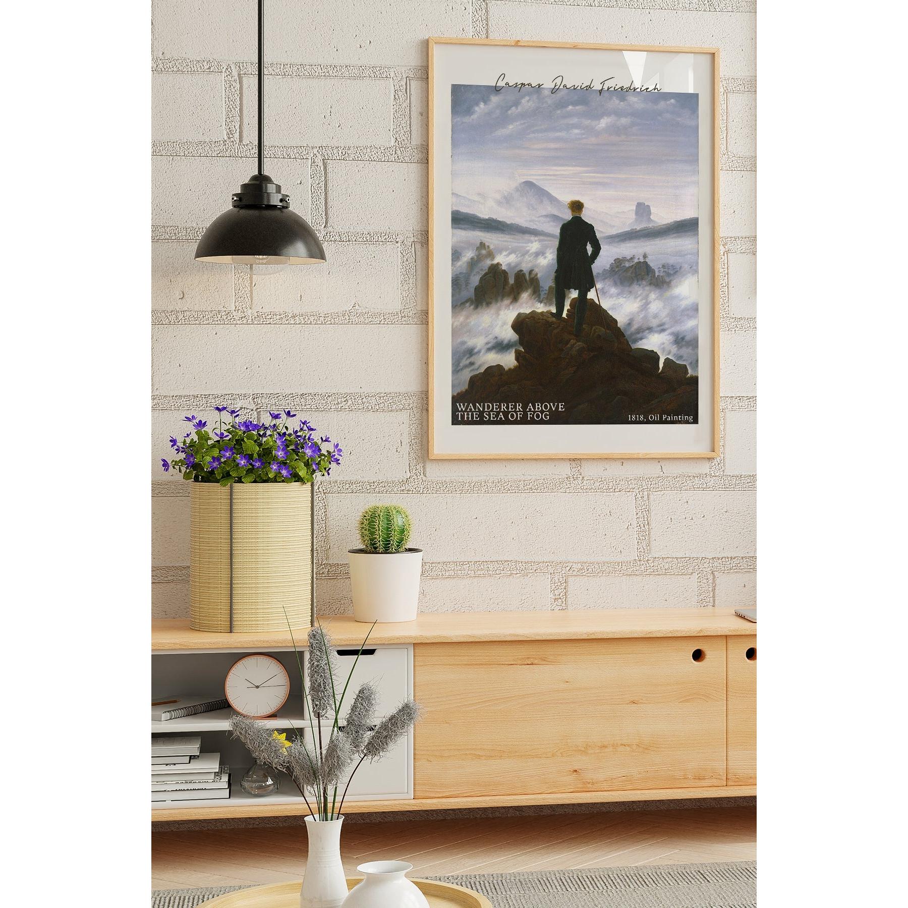 Wanderer Above The Sea Of Fog Caspar David Friedrich Baskı
