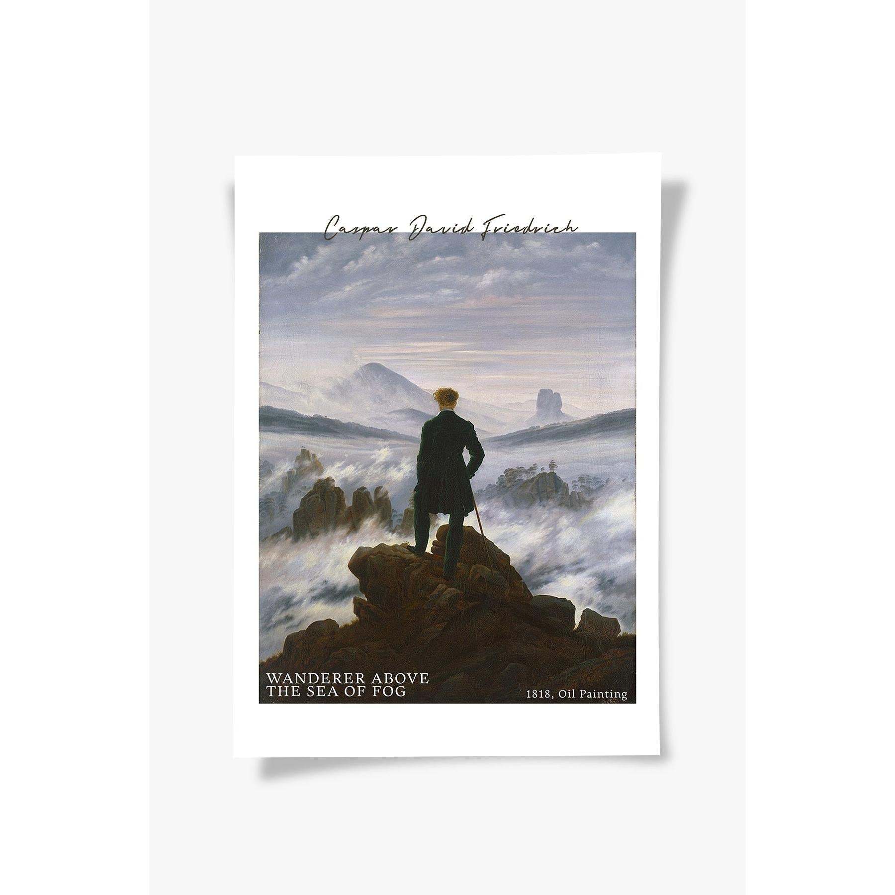 Wanderer Above The Sea Of Fog Caspar David Friedrich Baskı