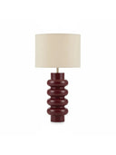 Wavy Ahşap Abajur Bordo