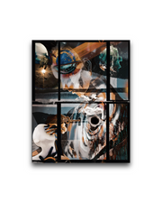 When Tablo-N **EUDOIMONIART dijital baskı sanat eseri, soyut ve metafizik çağdaş kompozisyon**