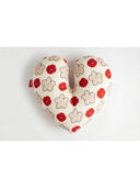 White Bloom Heart Yastık