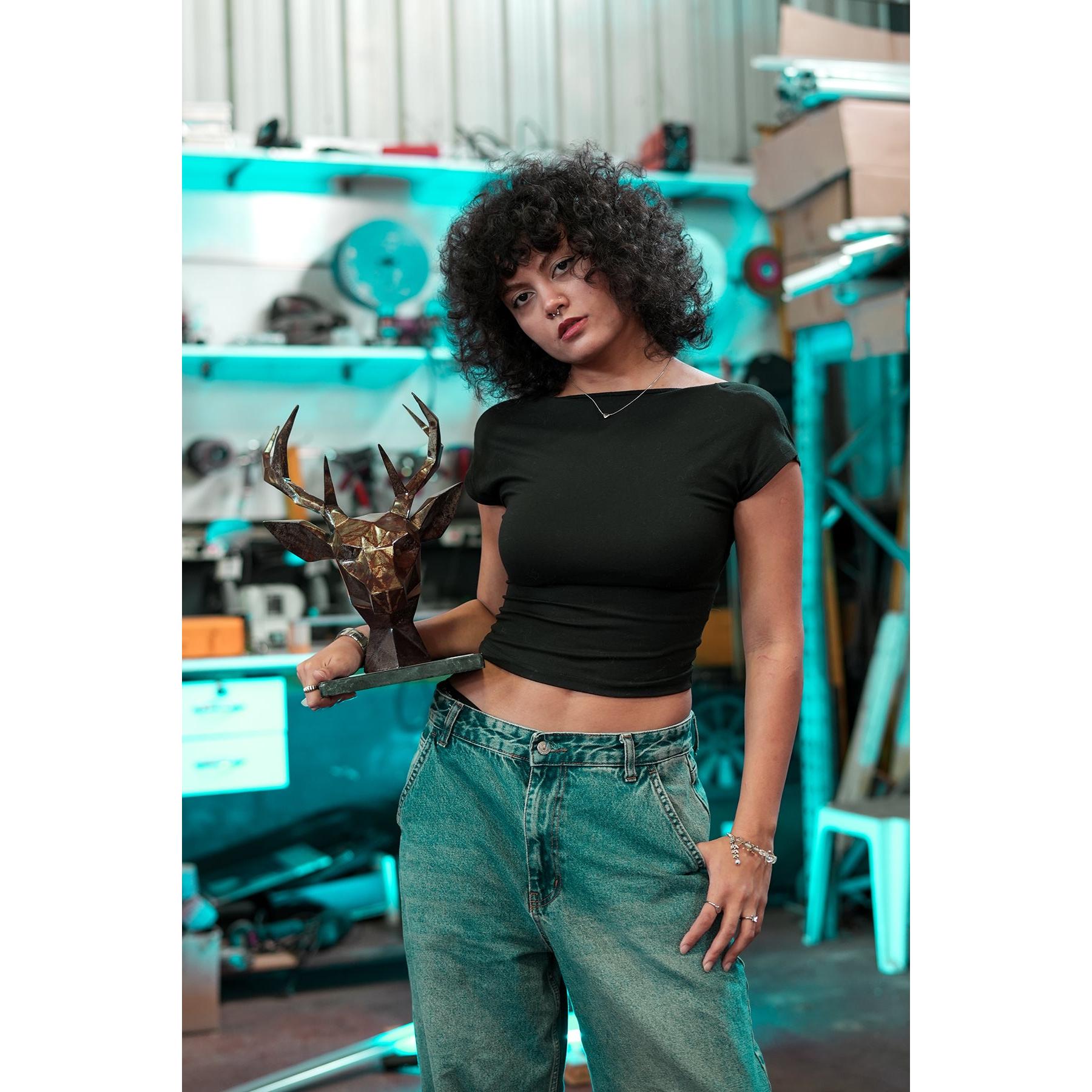 Wildform Metal Geyik Heykeli