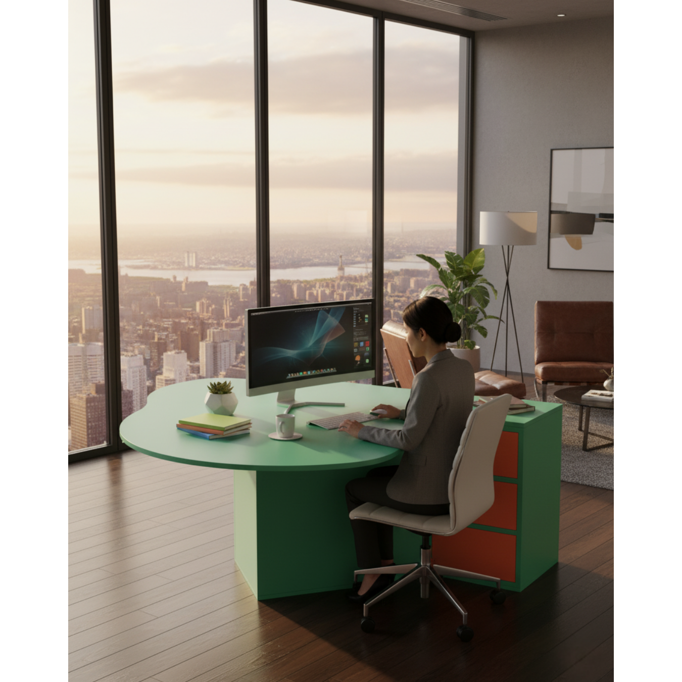 Wob - Tasarım Çekmeceli Çalışma Masası