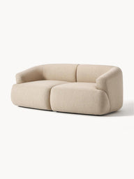Wolke Modüler Kanepe – Keten Dokulu, 2-3 Kişilik-Koltuk-Innature Home-Açık Bej-NowShopFun