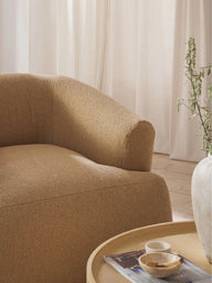 Wolke Tekli Koltuk - Oval Tasarım - İnce El İşçiliği-Berjer-Innature Home-Bukle - Açık Bej-NowShopFun