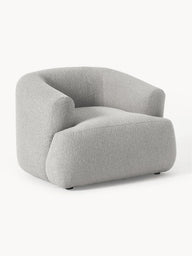 Wolke Tekli Koltuk - Oval Tasarım - İnce El İşçiliği-Berjer-Innature Home-Bukle - Açık Bej-NowShopFun