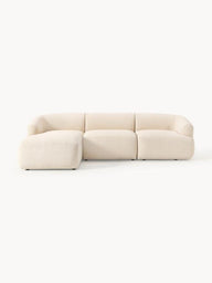 Wolke Yumuşak Oturumlu Modüler Köşe, Bukle (3-4 Kişilik)-Köşe Koltuk-Innature Home-Sol Köşe-Bej-NowShopFun