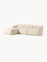Wolke Yumuşak Oturumlu Modüler Köşe, Bukle (3-4 Kişilik)-Köşe Koltuk-Innature Home-Sağ Köşe-Bej-NowShopFun