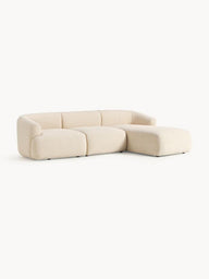 Wolke Yumuşak Oturumlu Modüler Köşe, Bukle (3-4 Kişilik)-Köşe Koltuk-Innature Home-Sağ Köşe-Bej-NowShopFun