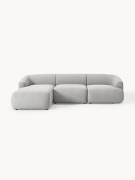 Wolke Yumuşak Oturumlu Modüler Köşe, Bukle (3-4 Kişilik)-Köşe Koltuk-Innature Home-Sol Köşe-Gri-NowShopFun