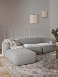 Wolke Yumuşak Oturumlu Modüler Köşe, Bukle (3-4 Kişilik)-Köşe Koltuk-Innature Home-Sağ Köşe-Bej-NowShopFun