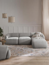 Wolke Yumuşak Oturumlu Modüler Köşe, Bukle (3-4 Kişilik)-Köşe Koltuk-Innature Home-Sağ Köşe-Bej-NowShopFun