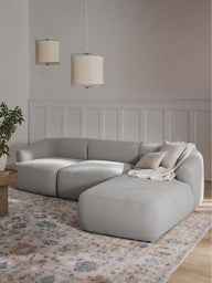 Wolke Yumuşak Oturumlu Modüler Köşe, Bukle (3-4 Kişilik)-Köşe Koltuk-Innature Home-Sağ Köşe-Bej-NowShopFun