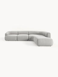 Wolke Yumuşak Oturumlu Modüler Köşe, Bukle-Tedy, 4 - 5 Kişilik-Köşe Koltuk-Innature Home-Bukle -Açık Bej-Sağ-NowShopFun