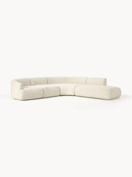 Wolke Yumuşak Oturumlu Modüler Köşe, Bukle-Tedy, 4 - 5 Kişilik-Köşe Koltuk-Innature Home-Bukle -Açık Bej-Sağ-NowShopFun