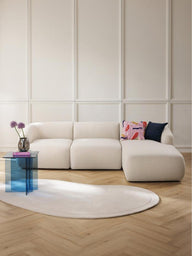 Wolke Yumuşak Oturumlu Modüler Köşe, Keten (3-4 Kişilik)-Köşe Koltuk-Innature Home-Sağ Köşe-Bej-NowShopFun