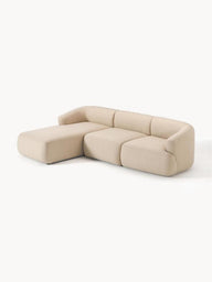 Wolke Yumuşak Oturumlu Modüler Köşe, Keten (3-4 Kişilik)-Köşe Koltuk-Innature Home-Sağ Köşe-Bej-NowShopFun