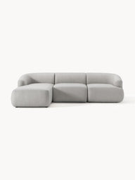 Wolke Yumuşak Oturumlu Modüler Köşe, Keten (3-4 Kişilik)-Köşe Koltuk-Innature Home-Sol Köşe-Gri-NowShopFun