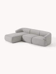 Wolke Yumuşak Oturumlu Modüler Köşe, Keten (3-4 Kişilik)-Köşe Koltuk-Innature Home-Sağ Köşe-Bej-NowShopFun